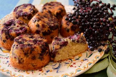 Muffins aux baies de sureau noir